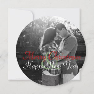 Circle Photo Holiday Greeting Card
