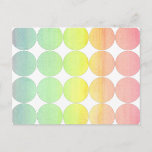 Circle Photo Postcard Rainbow
