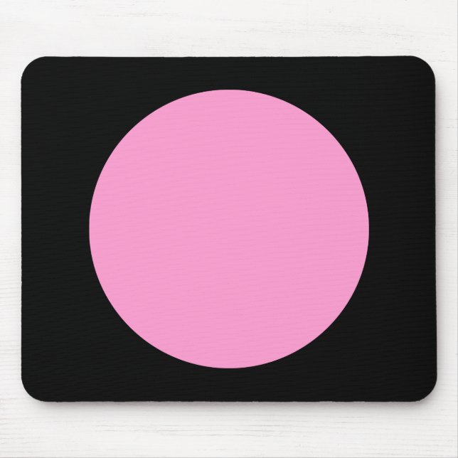 Circle - Pink and Black Mouse Pad (Front)