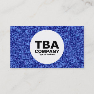 Circle - Random Spots - Baby Blue on Deep Navy Business Card