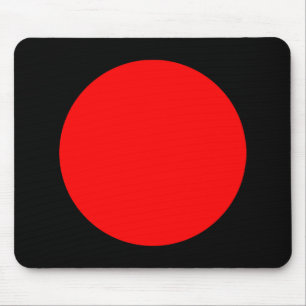 Circle - Red and Black Mouse Pad