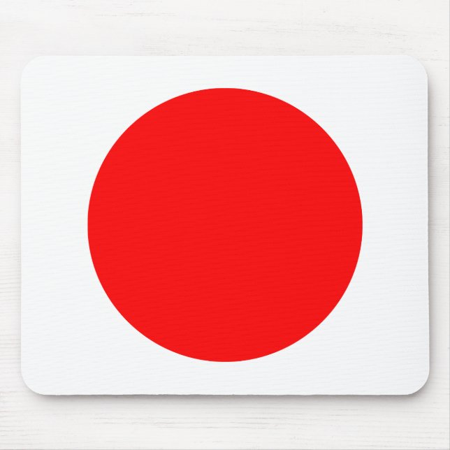 Circle - Red and White Mouse Pad (Front)