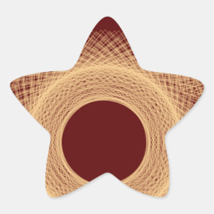 circle reddish brown 467 abstract art star sticker