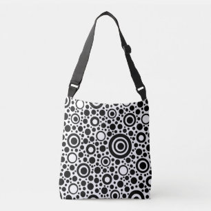 Circle / Rings - Dots black + your backg. & ideas Crossbody Bag