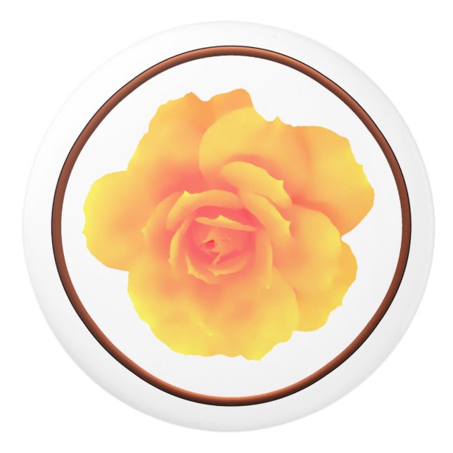 Circle Rose Cabinet Knob (Front)