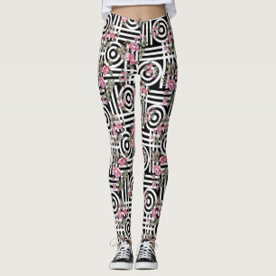 Circle Rose Watercolor Women's Leggings
