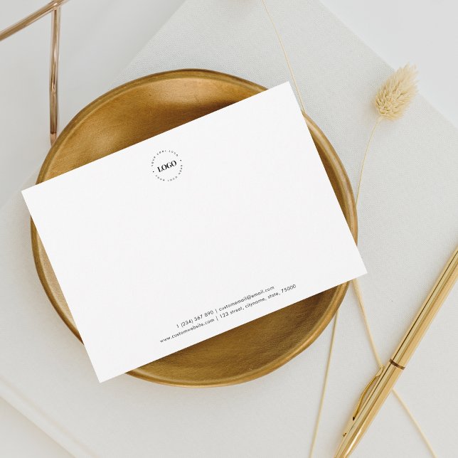 Circle Round Business Logo Company Custom White Card (Creator Uploaded)