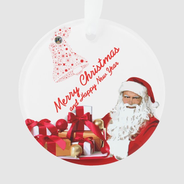 Circle Santa Ornament (Front)