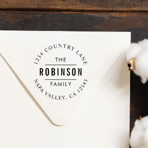 Circle Script   Create Your Own Return Address Self-inking Stamp