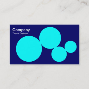 Circle Series - Cyan on Dp Navy Business Card