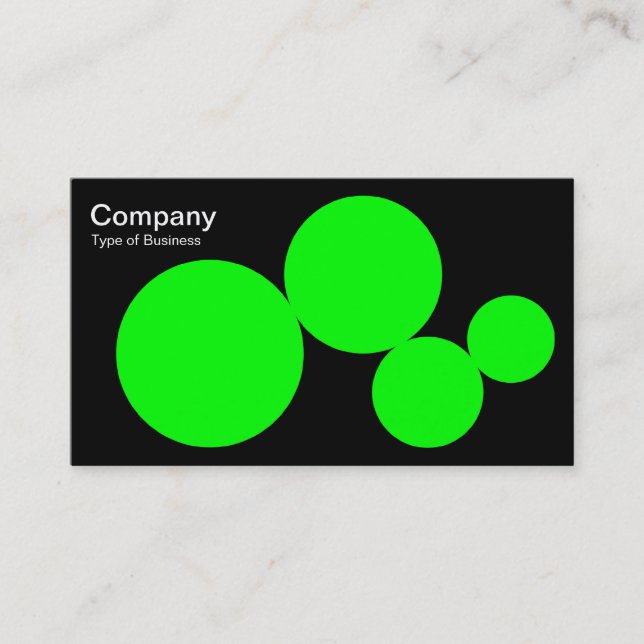 Circle Series - Green on Black Business Card (Front)
