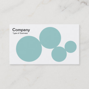 Circle Series - Lt Blue Green on White Business Card