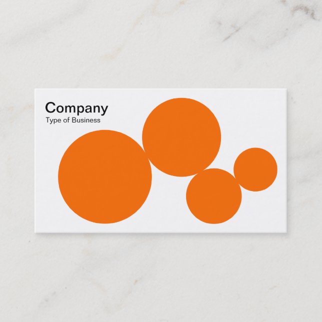 Circle Series - Orange on White Business Card (Front)