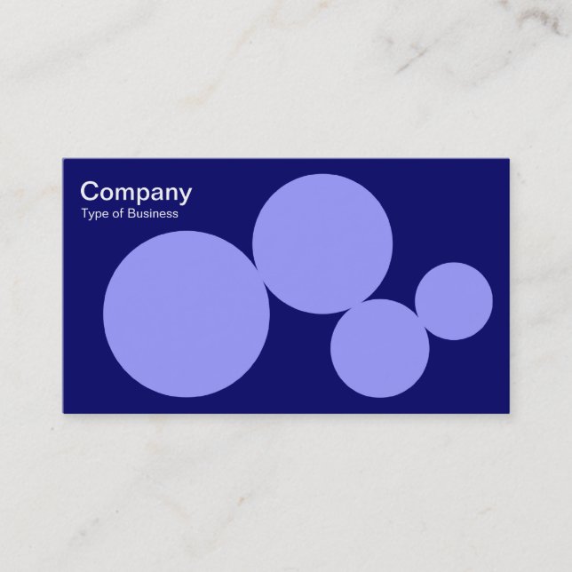 Circle Series - Pastel Blue on Dp Navy Business Card (Front)