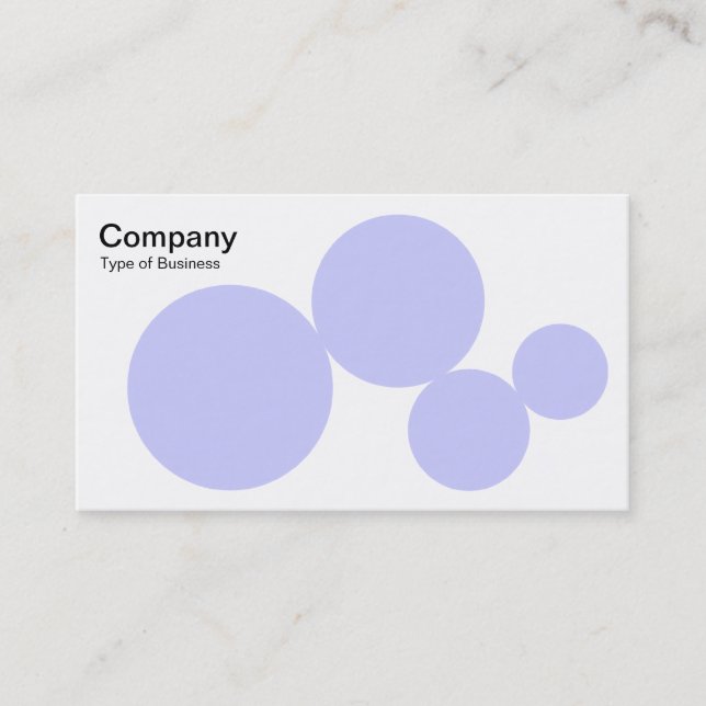Circle Series - Powder Blue on White Business Card (Front)