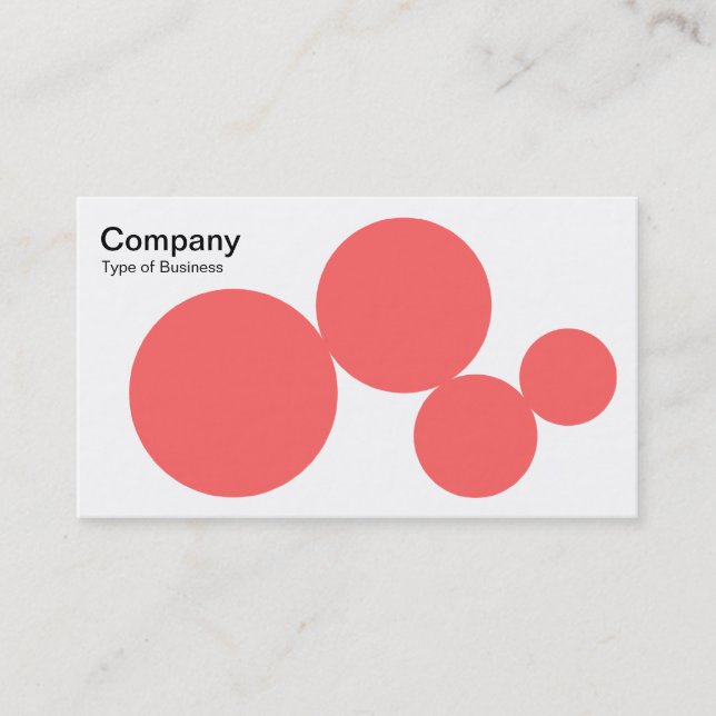 Circle Series - Tropical Pink on White Business Card (Front)