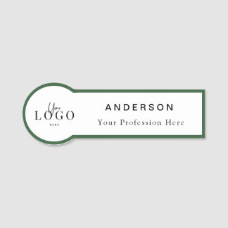 Circle Shaped Custom Business Logo Staff Employee  Name Tag