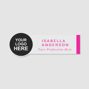 Circle Shaped Custom Business Logo Staff Employee Name Tag