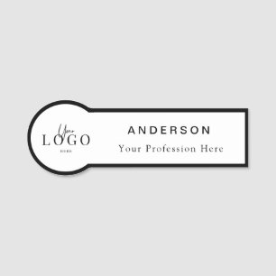 Circle Shaped Custom Business Logo Staff Employee  Name Tag