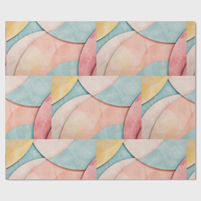 Circle shapes overlapping with text space wrapping paper (Flat)