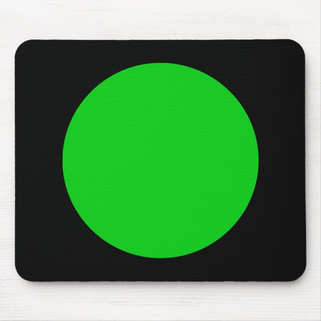 Circle - Spring Green and Black Mouse Pad (Front)