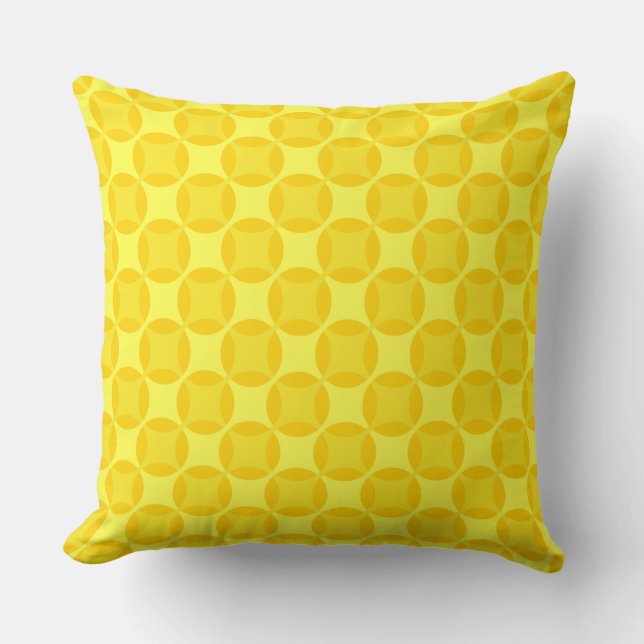 Circle Star Honey Pattern Throw Pillow (Front)