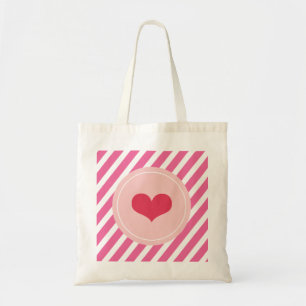 Circle Sweetheart Love Stripes Valentine's Day Bag