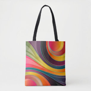 circle swirl abstract tote bag