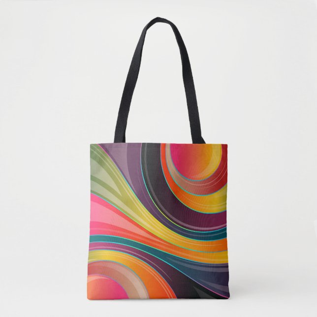 circle swirl abstract tote bag (Front)