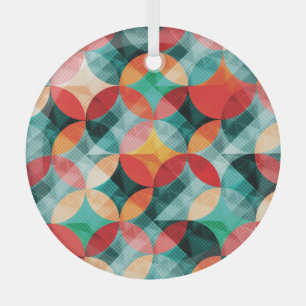Circle Symphony: Colourful Abstract Vintage Glass Tree Decoration