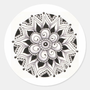 Circle Tangle Three Classic Round Sticker