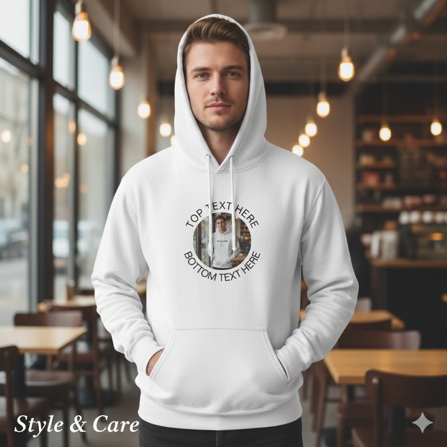 Circle Text with Image Stylish Personalized Hoodie (Circle Text with Image Stylish Personalized Hoodie)