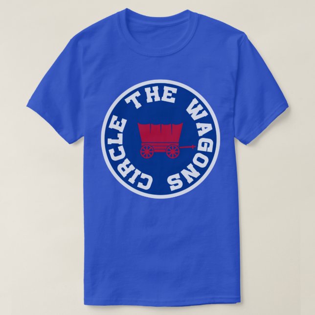 Circle The Wagons Red T-Shirt (Design Front)