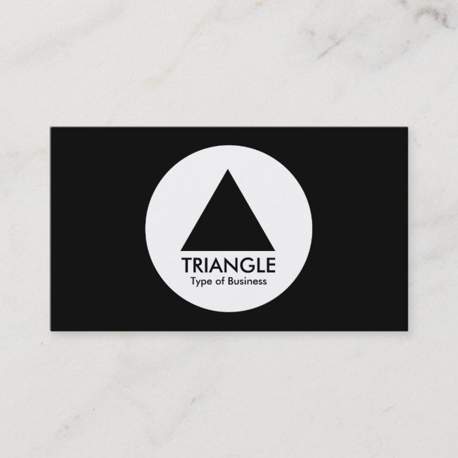 Circle - Triangle - Black Business Card (Front)