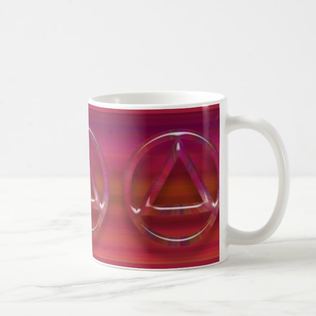 Circle Triangle Recovery Sobriety Coffee Cup Mug (Right)