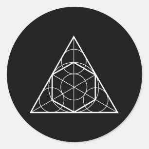 Circle triangle sacred geometry classic round sticker