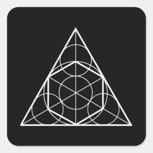 Circle triangle sacred geometry square sticker