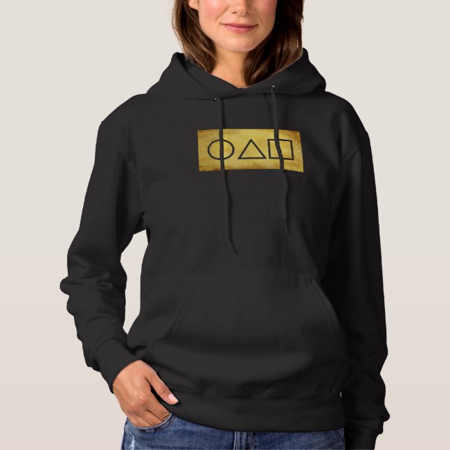 Circle Triangle Square Card Game Hoodie (Front)