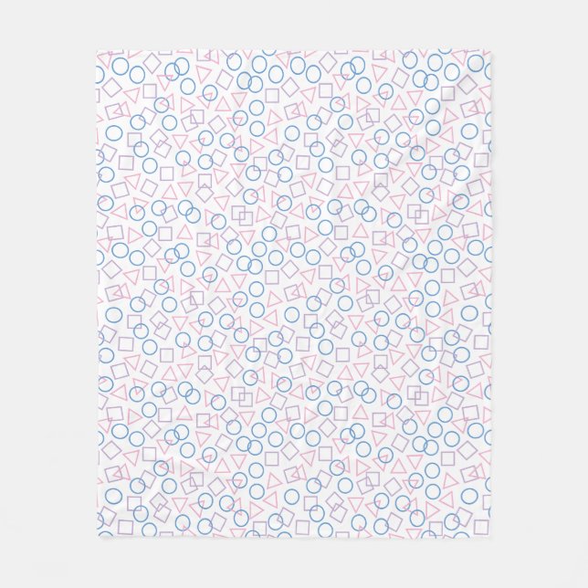 Circle Triangle Square Fleece Blanket (Front)