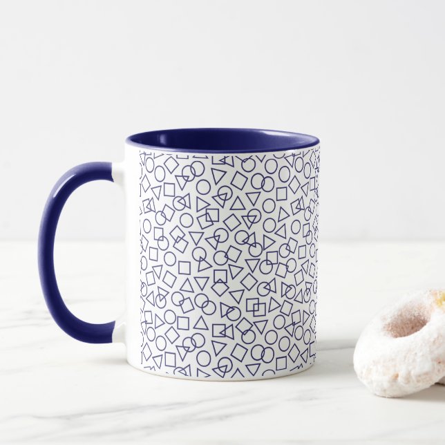 Circle Triangle Square Mug (With Donut)