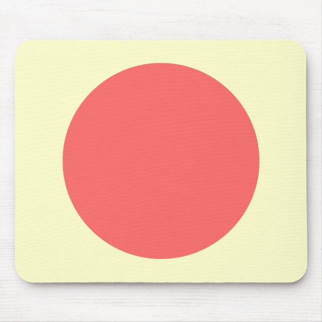 Circle - Tropical with Pale Yellow Mouse Pad (Front)