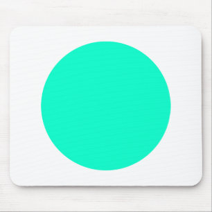 Circle - Turquoise and White Mouse Pad