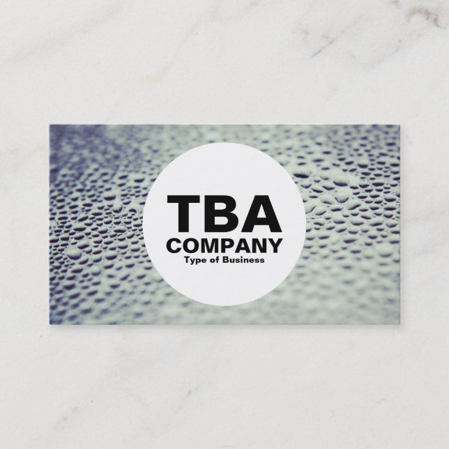 Circle - Water Droplets on Glass 01 Business Card (Front)