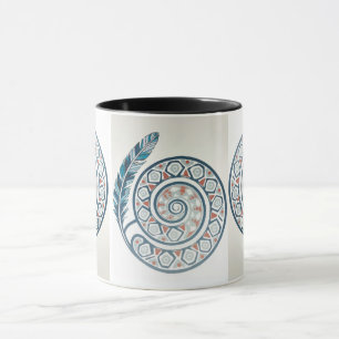 Circle With A Feather Mug