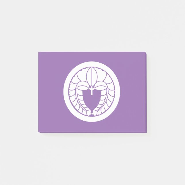 Circle with Downward Wisteria Post-it Notes (Front)