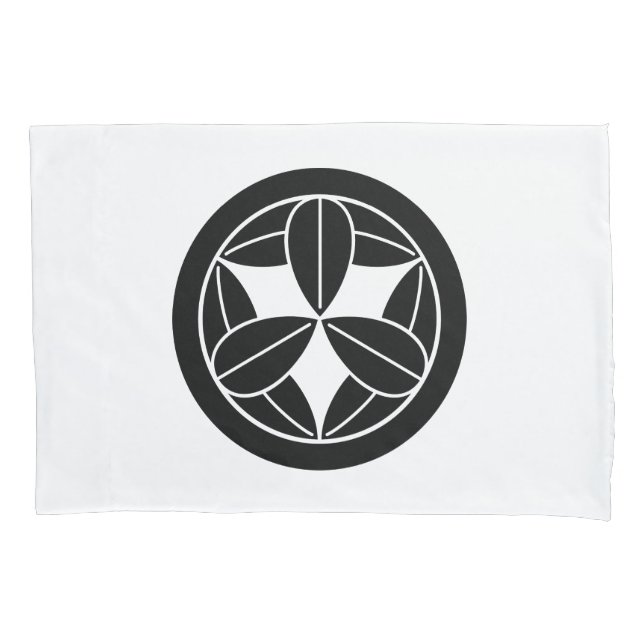 Circle with Nine Bamboo Leaves Pillowcase (Front)