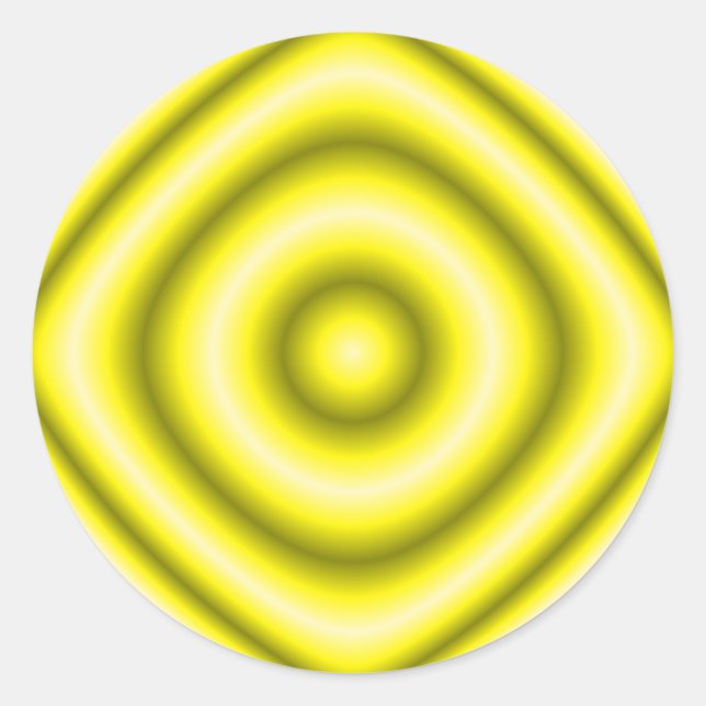 circle yellow classic round sticker (Front)