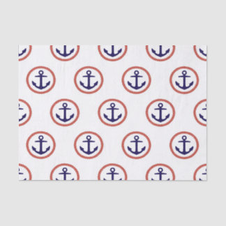 Circled Anchors Nautical Pattern Tissue Paper