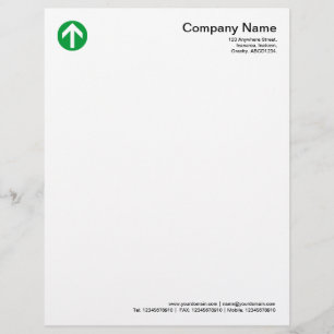 Circled Arrow - Grass Green Letterhead Template
