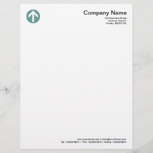 Circled Arrow - Ocean Green Letterhead